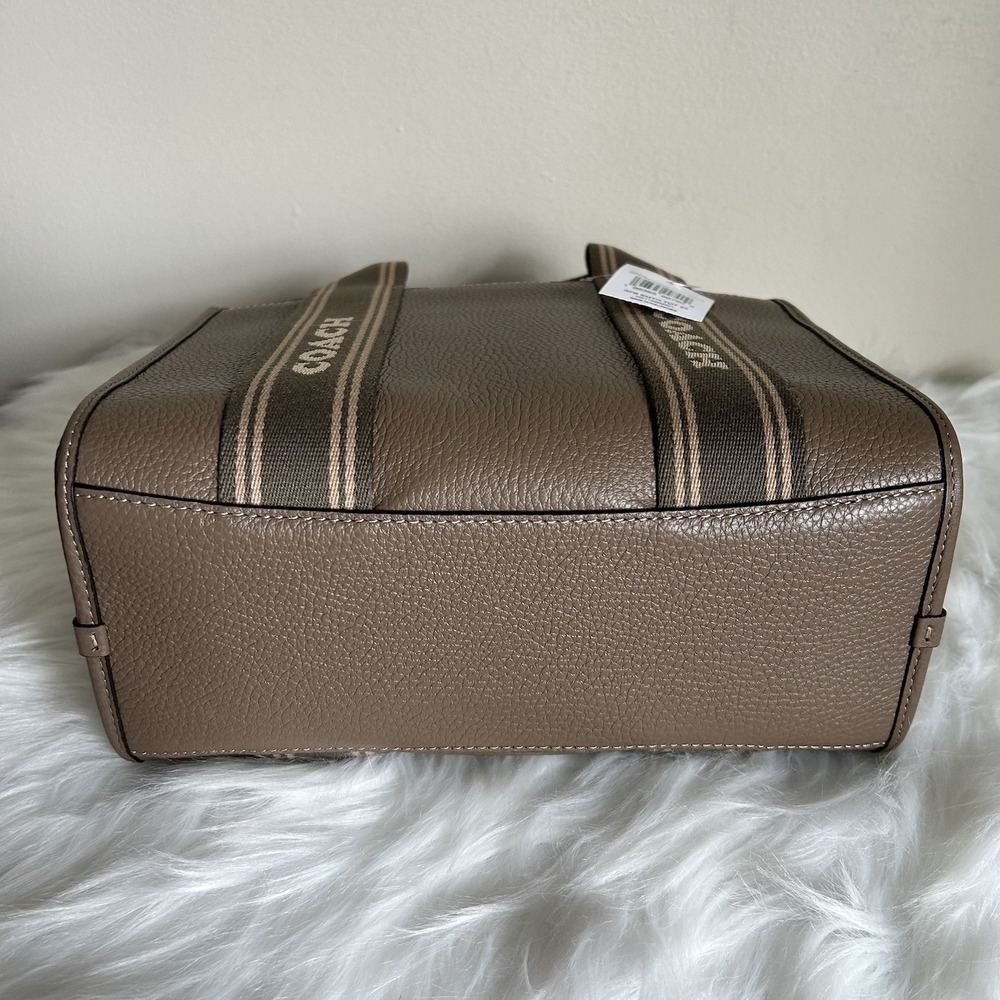 NWT Coach Smith Tote Bag 24 CBH14 Refined pebble leather Gold/Dark Stone - Picture 5 of 8
